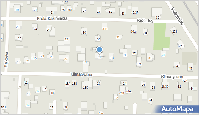 Warszawa, Klimatyczna, 31, mapa Warszawy