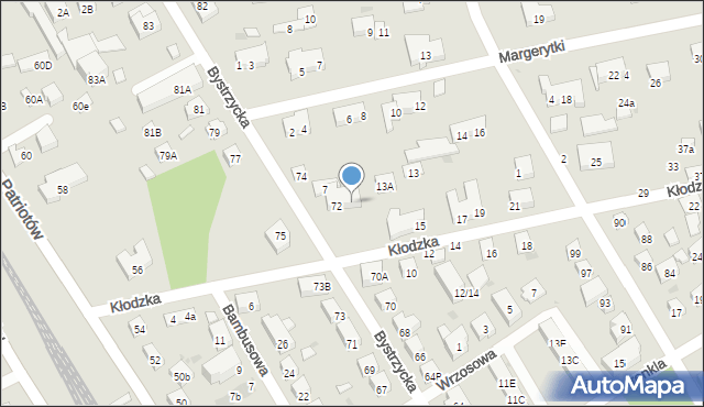 Warszawa, Kłodzka, 11, mapa Warszawy