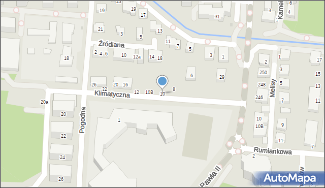Warszawa, Klimatyczna, 10, mapa Warszawy