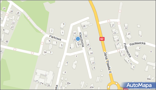 Węgrów, Klasztorna, 3, mapa Węgrów