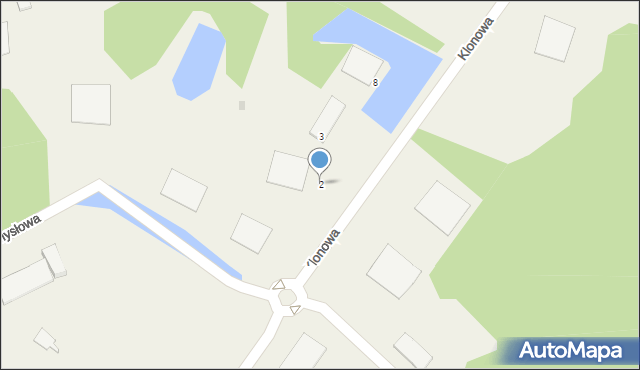 Wiechlice, Klonowa, 2, mapa Wiechlice