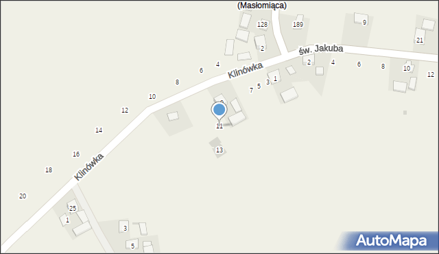 Więcławice Stare, Klinówka, 11, mapa Więcławice Stare