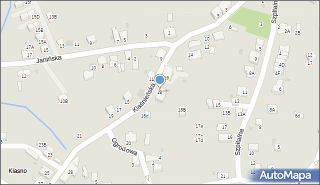 Wieliczka, Klaśnieńska, 18, mapa Wieliczka