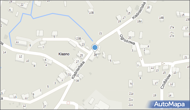 Wieliczka, Klaśnieńska, 28, mapa Wieliczka