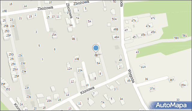 Wieliczka, Klonowa, 6B, mapa Wieliczka