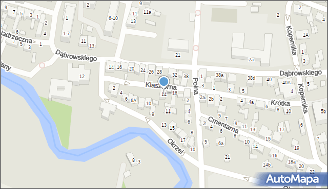 Wieruszów, Klasztorna, 14, mapa Wieruszów