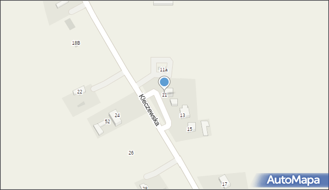 Wilczogóra, Kleczewska, 11, mapa Wilczogóra