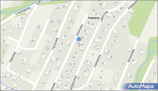 Wilkowice, Klonowa, 32, mapa Wilkowice