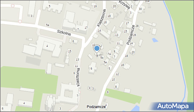 Włodawa, Klasztorna, 8, mapa Włodawa
