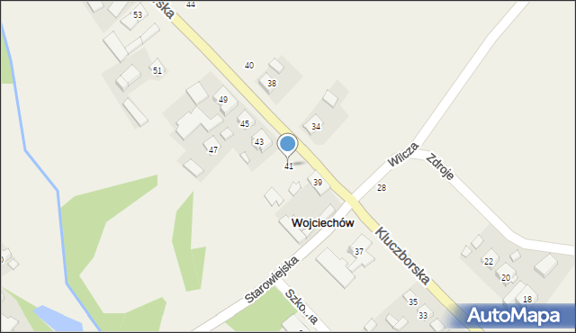 Wojciechów, Kluczborska, 41, mapa Wojciechów