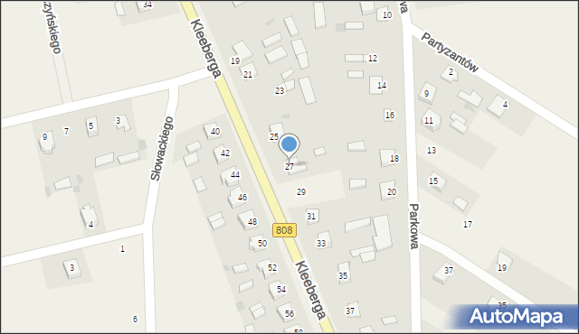 Wojcieszków, Kleeberga Franciszka, gen., 27, mapa Wojcieszków
