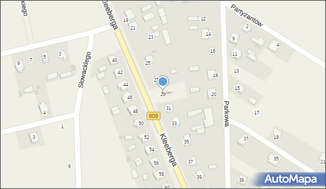 Wojcieszków, Kleeberga Franciszka, gen., 29, mapa Wojcieszków