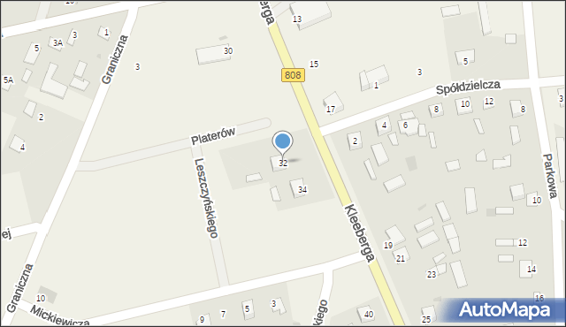 Wojcieszków, Kleeberga Franciszka, gen., 32, mapa Wojcieszków