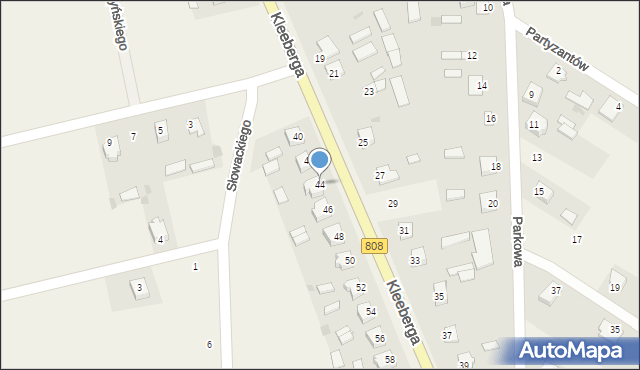 Wojcieszków, Kleeberga Franciszka, gen., 44, mapa Wojcieszków