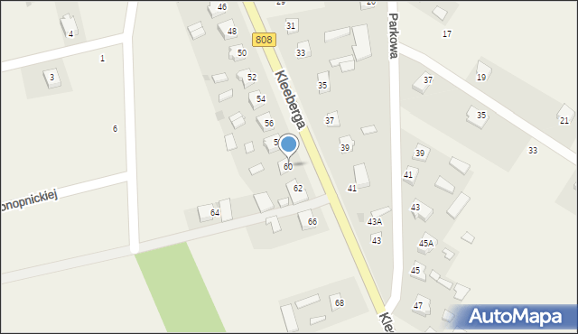 Wojcieszków, Kleeberga Franciszka, gen., 60, mapa Wojcieszków