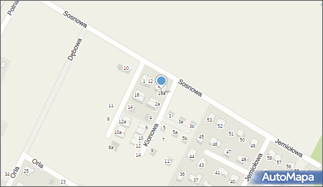 Wojnowice, Klonowa, 19a, mapa Wojnowice