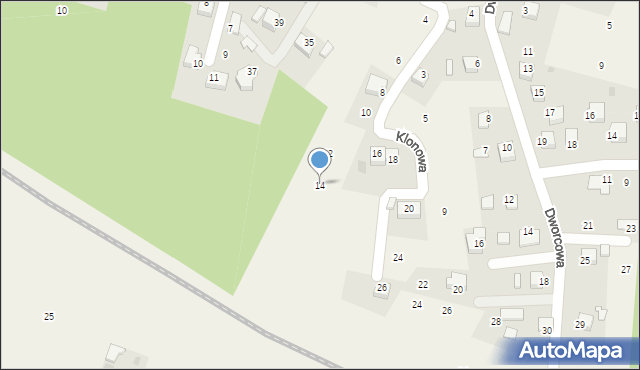 Wola Filipowska, Klonowa, 14, mapa Wola Filipowska