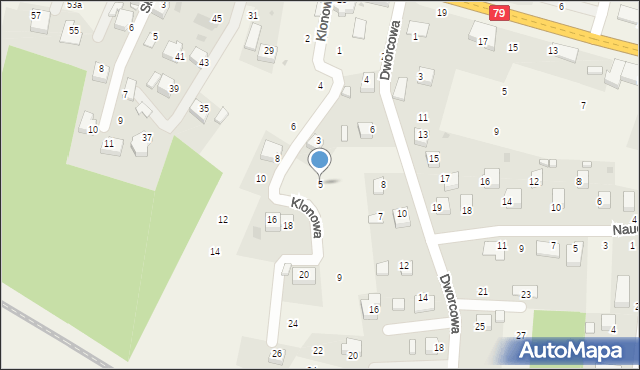 Wola Filipowska, Klonowa, 5, mapa Wola Filipowska