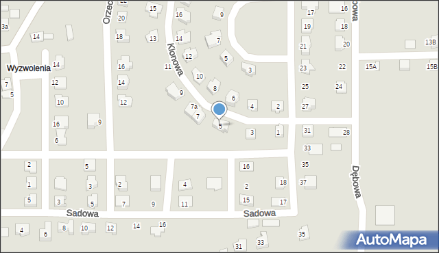 Wolbrom, Klonowa, 5, mapa Wolbrom