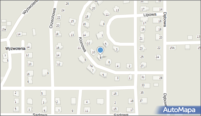 Wolbrom, Klonowa, 8, mapa Wolbrom