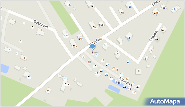 Wołów, Klonowa, 1, mapa Wołów