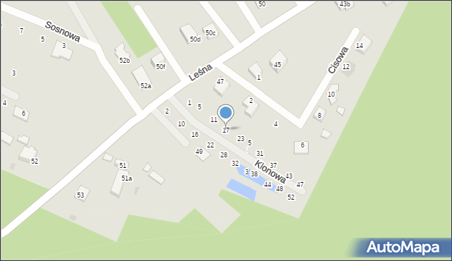 Wołów, Klonowa, 17, mapa Wołów