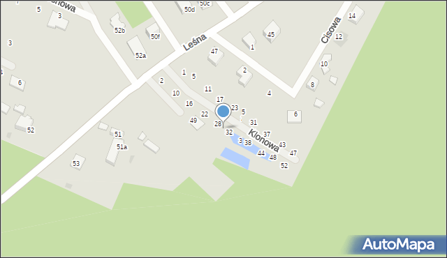 Wołów, Klonowa, 30, mapa Wołów