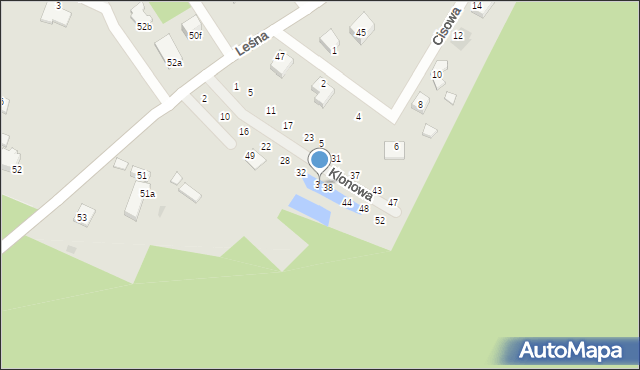 Wołów, Klonowa, 36, mapa Wołów