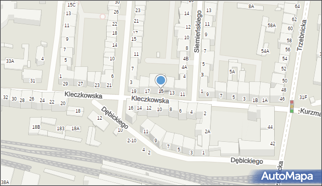 Wrocław, Kleczkowska, 15, mapa Wrocławia