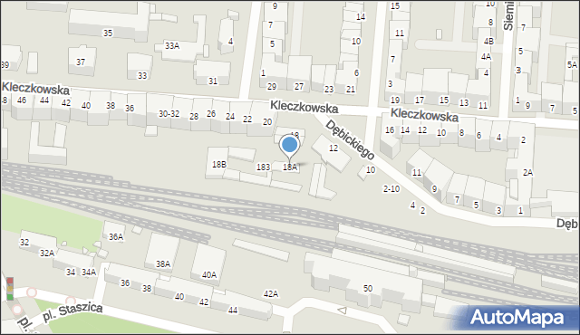 Wrocław, Kleczkowska, 18A, mapa Wrocławia