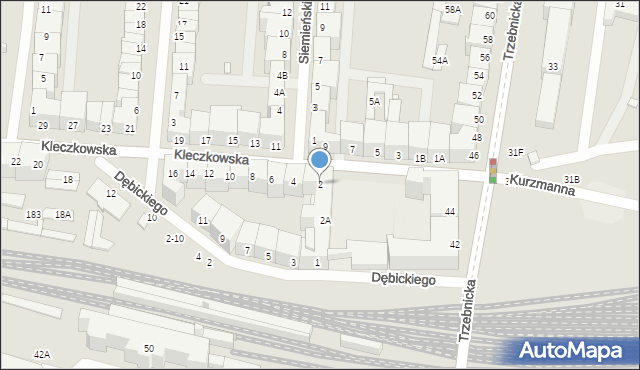 Wrocław, Kleczkowska, 2, mapa Wrocławia