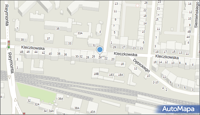 Wrocław, Kleczkowska, 24, mapa Wrocławia