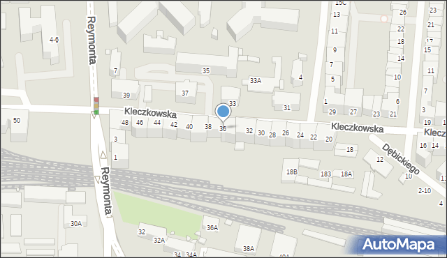 Wrocław, Kleczkowska, 36, mapa Wrocławia
