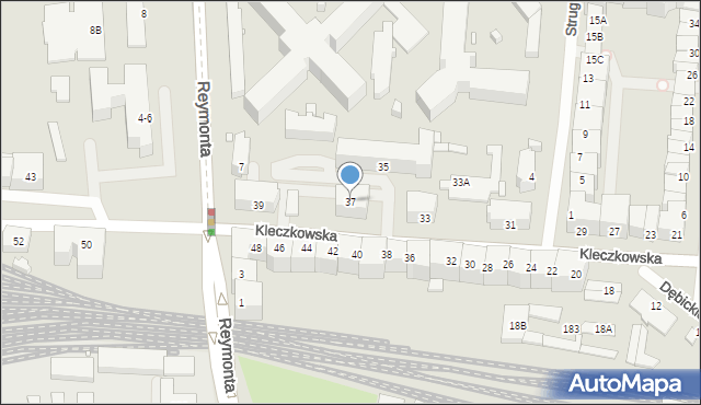 Wrocław, Kleczkowska, 37, mapa Wrocławia