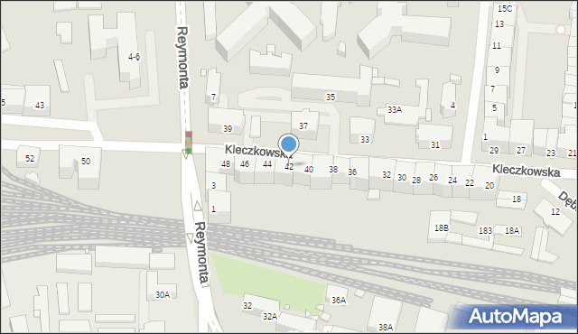 Wrocław, Kleczkowska, 42, mapa Wrocławia