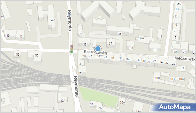 Wrocław, Kleczkowska, 44, mapa Wrocławia