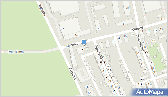 Wrocław, Klimasa Czesława, ks., 1-5, mapa Wrocławia