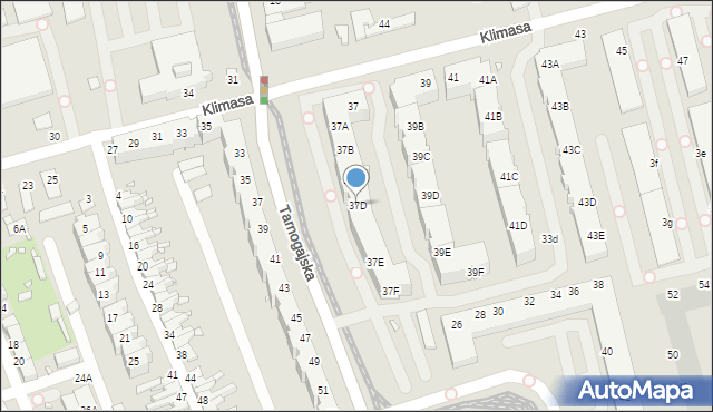 Wrocław, Klimasa Czesława, ks., 37D, mapa Wrocławia