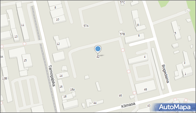 Wrocław, Klimasa Czesława, ks., 42, mapa Wrocławia
