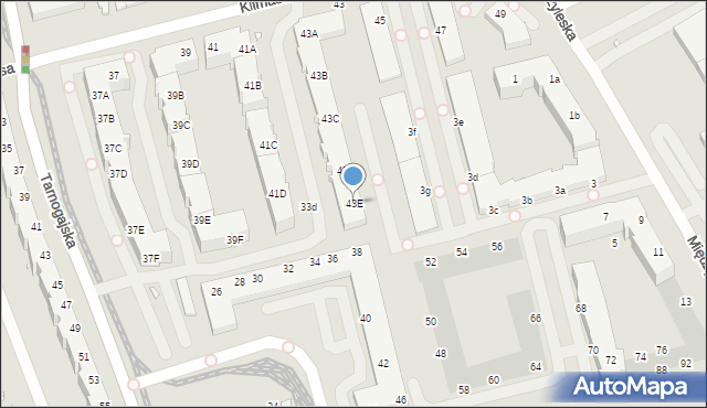 Wrocław, Klimasa Czesława, ks., 43E, mapa Wrocławia