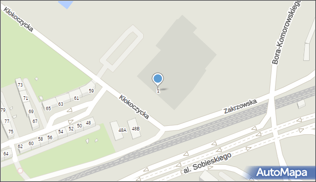 Wrocław, Kłokoczycka, 1, mapa Wrocławia