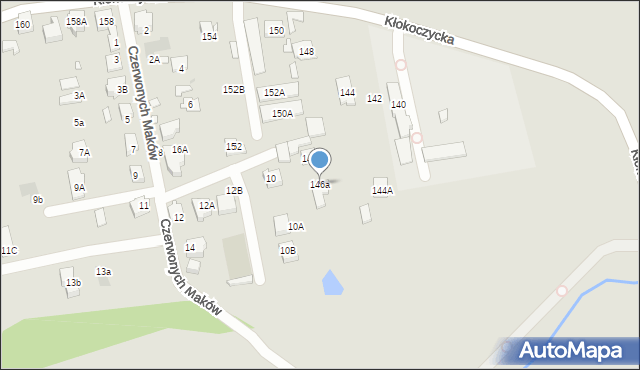 Wrocław, Kłokoczycka, 146a, mapa Wrocławia