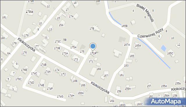 Wrocław, Kłokoczycka, 171A, mapa Wrocławia