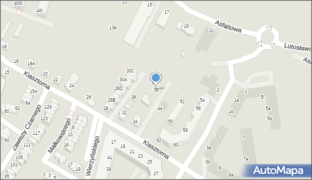 Wrocław, Klasztorna, 38, mapa Wrocławia