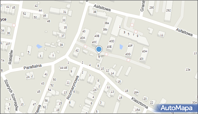 Wrocław, Klasztorna, 6, mapa Wrocławia