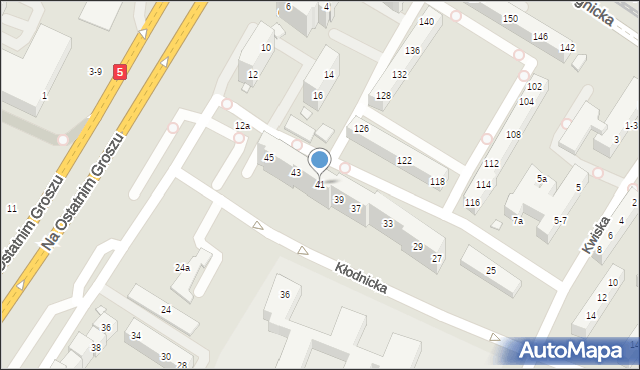 Wrocław, Kłodnicka, 41, mapa Wrocławia