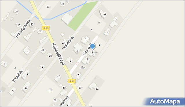 Wyględy, Klonowa, 6, mapa Wyględy