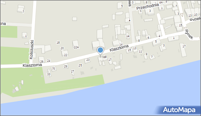 Wyszogród, Klasztorna, 21, mapa Wyszogród