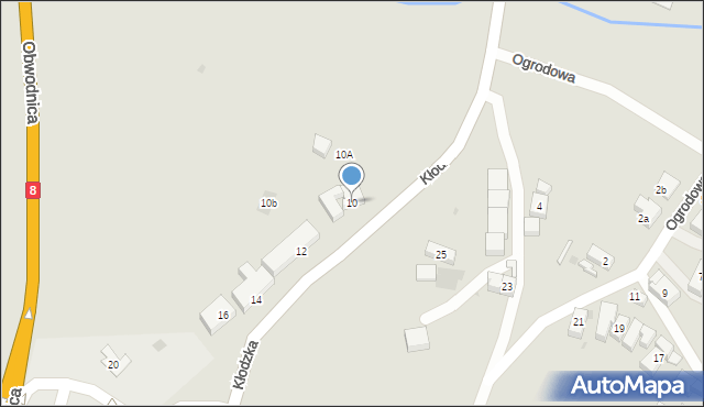 Ząbkowice Śląskie, Kłodzka, 10, mapa Ząbkowice Śląskie