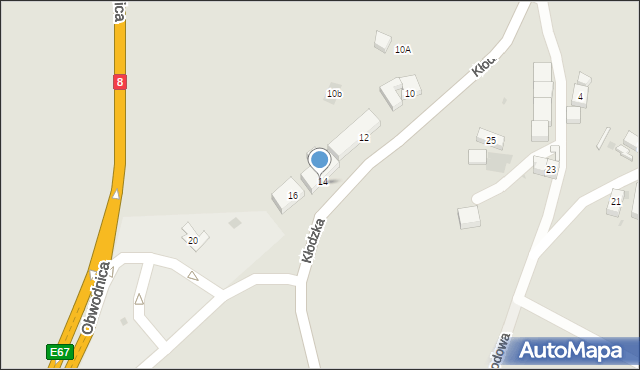 Ząbkowice Śląskie, Kłodzka, 14b, mapa Ząbkowice Śląskie